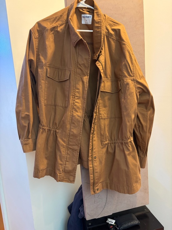 Old Navy Jackets & Blazers - Old Navy Women's Tan Utility Jacket with Drawstring Waist